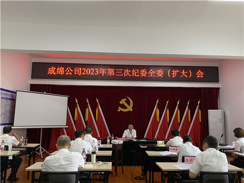 成綿公司紀委召開擴大會議